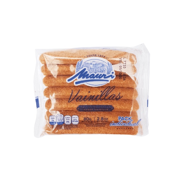 GALLETITAS VAINILLAS 80G MAURI